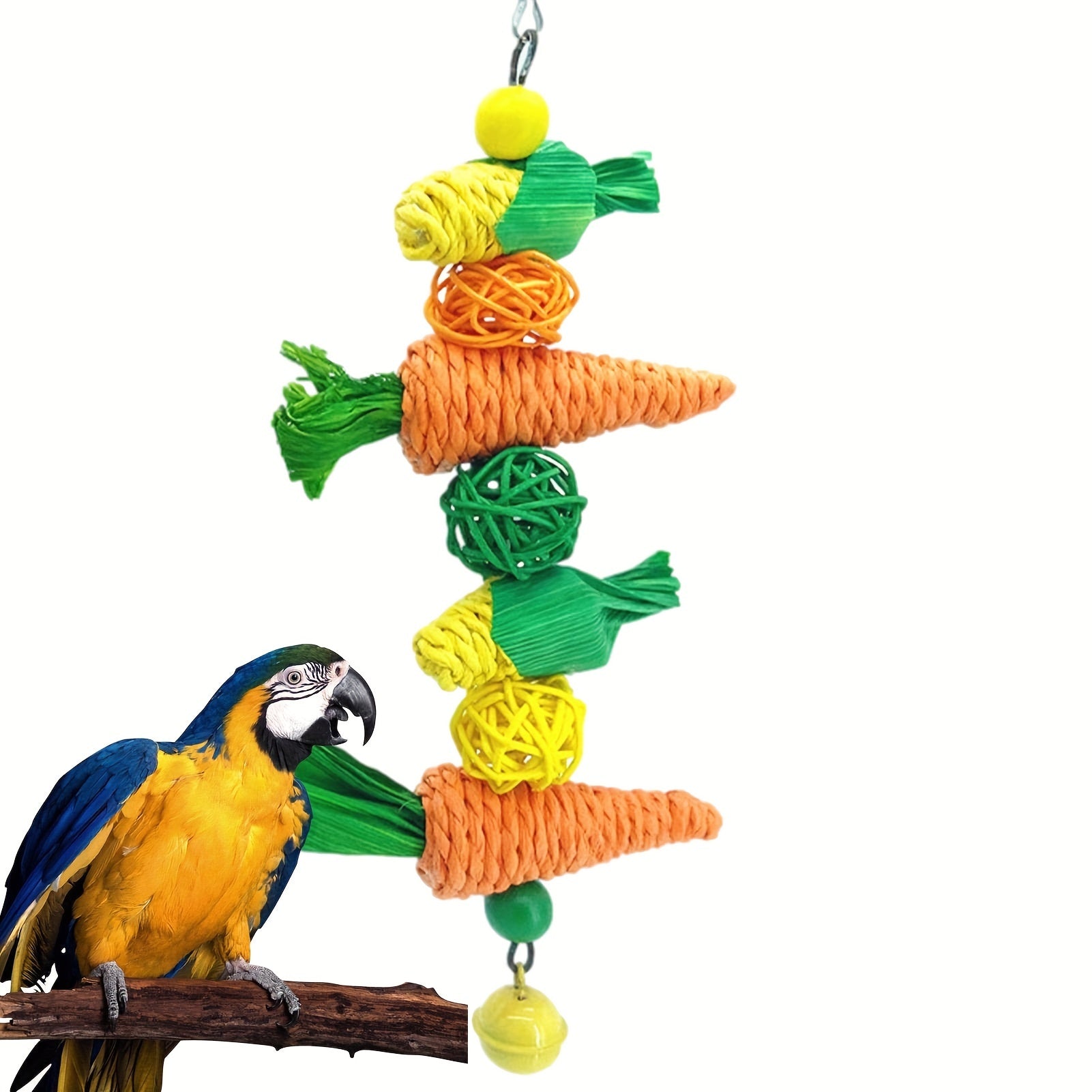 Bird Foraging Toy Cockatiel Parakeet Chewing Hanging Bird Cage Accessories