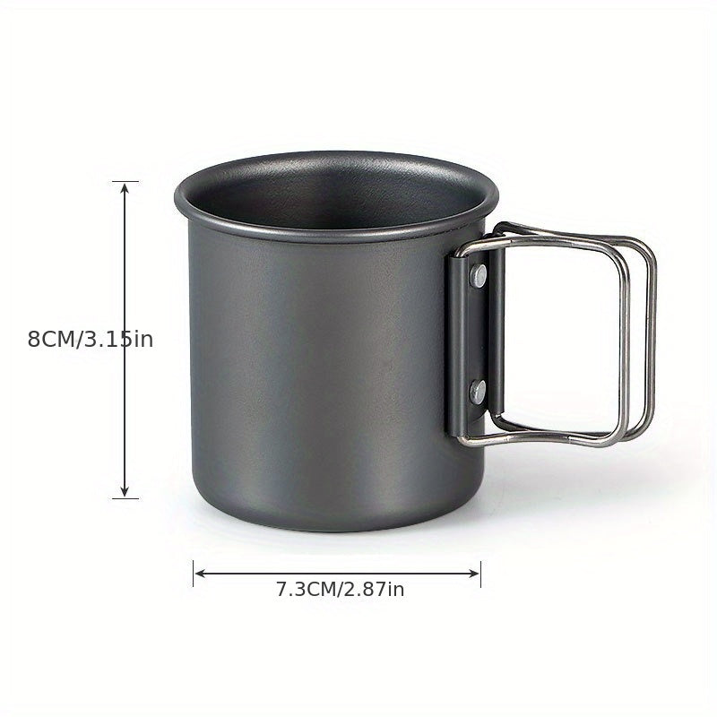 Outdoor Camping Aluminum Folding Water Cup With Foldable Handles