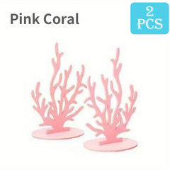 2pcs Mermaid Birthday Decorations Felt Table Centerpiece Under The Sea Party
