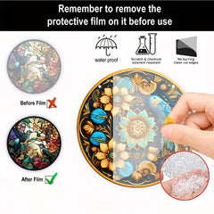 Sunflower Chrysanthemum Stain Sun Catcher Hanging Window Gift