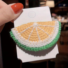 Cute Knit Fruit Hair Clips for Girls - Perfect Holiday Gift