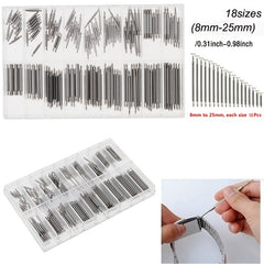 180pcs Watch Band Spring Bars Strap Link Pins Watch Repair Tools