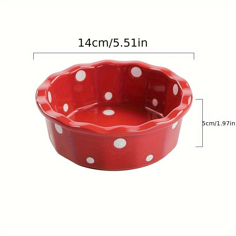 Polka Dot Ceramic Baking Bowl Household Baking Tableware