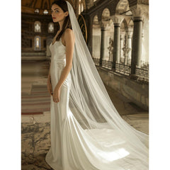 French Bridal Veil Cathedral Length Wedding Veil 299 Blonde