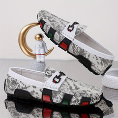 Men's Moccasin Textured Loafers Comfy Slip On Shoes Spring Summer