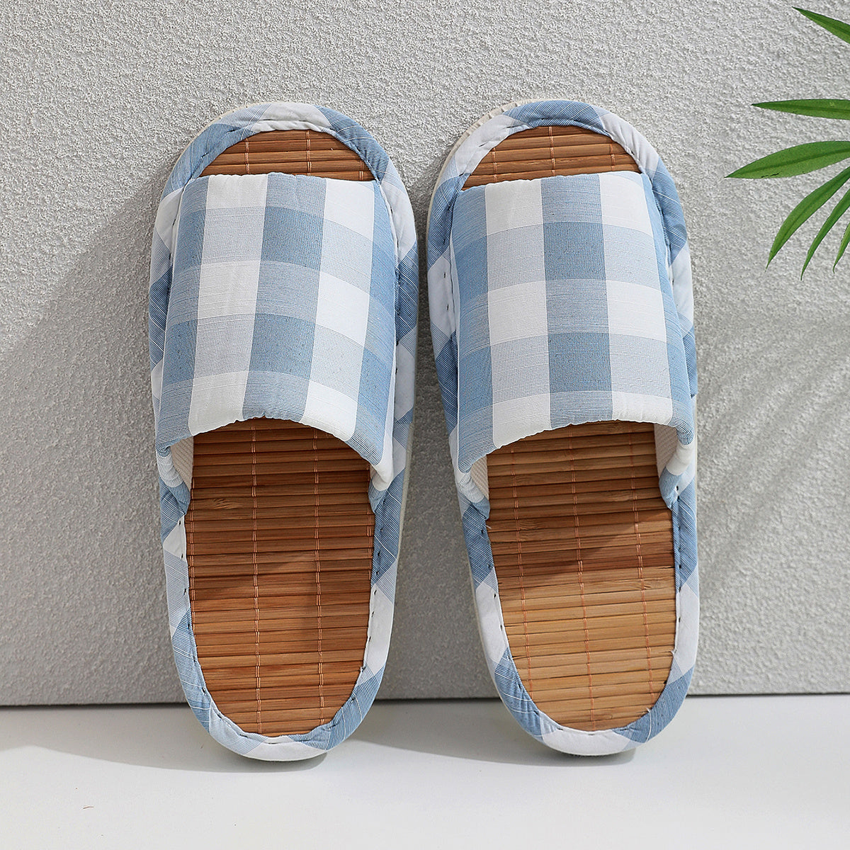 Plaid House Slippers Cozy Indoor Shoes for Men