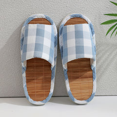 Plaid House Slippers Cozy Indoor Shoes for Men