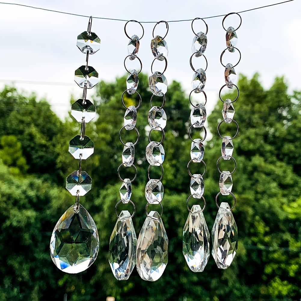 Glass Crystal Beads Chandelier Chain - Elegant Wedding Party Decor Accessory