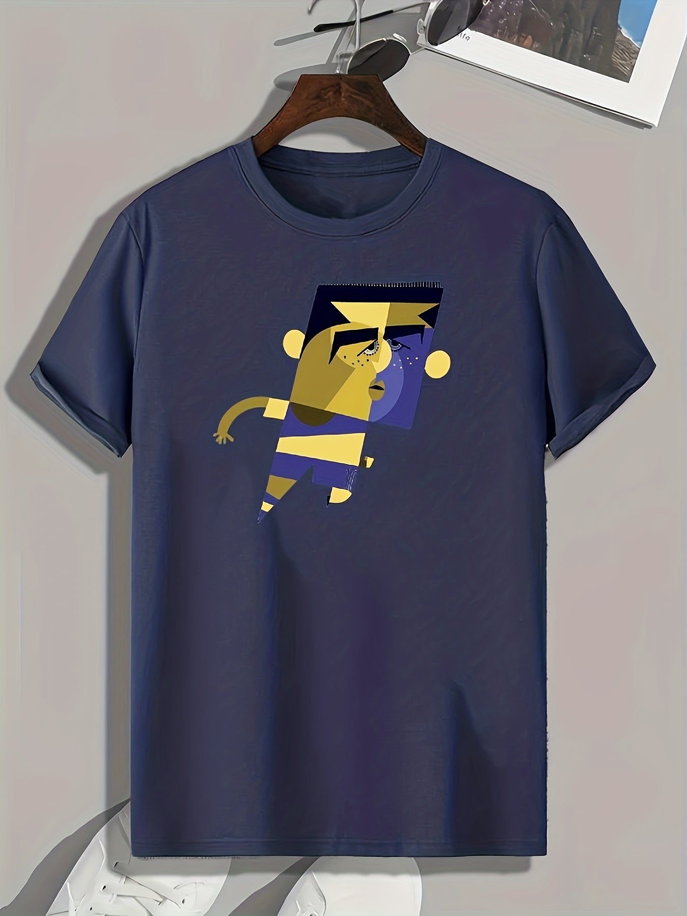Football Player Pattern Print Men's Sports T-shirt