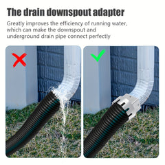 Upgrade Your Rain Gutter System w/ 1pc Downspout Adapter Drain Fittings
