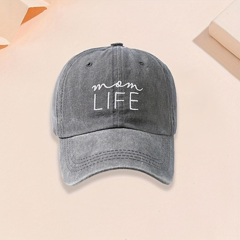 Embroidered Letter Baseball Cap LIFE Unisex Hat Christmas Gift For Her