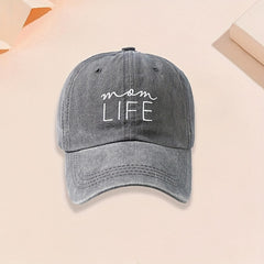 Embroidered Letter Baseball Cap LIFE Unisex Hat Christmas Gift For Her
