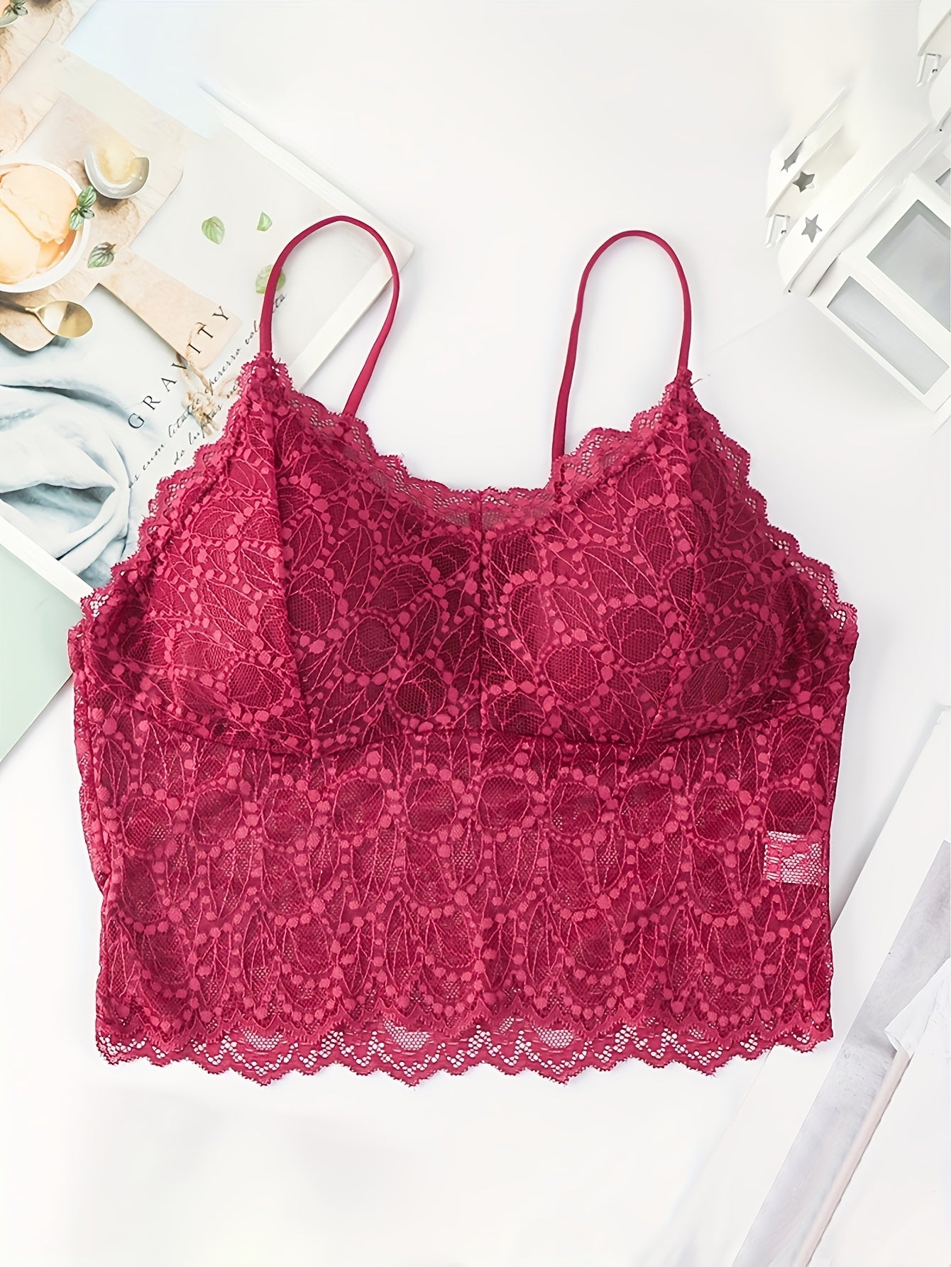 Girls Lace Padded Tank Top & Briefs Set for 14-18 Y