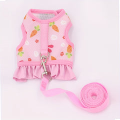 Comfortable Breathable Rabbit Harness Leash - Rabbit Vest & Breathable Leash Set
