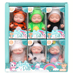 6pcs Fairy Princess Doll Set with Pajamas 10 Animal Teen Doll