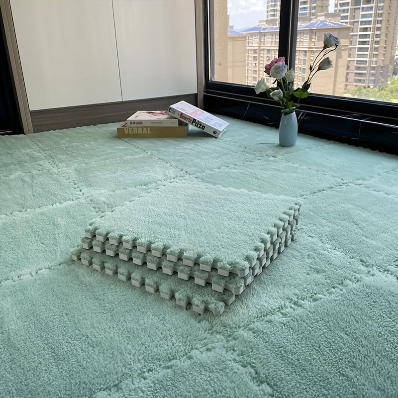 Soft Fluffy Foam Mats for Kids & Pets 11.8x11.8 Puzzle Floor Mat