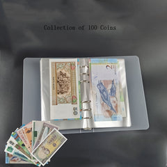 100pcs Bill Holder With Storage Case Plastic Money Holders Currency Sleeves