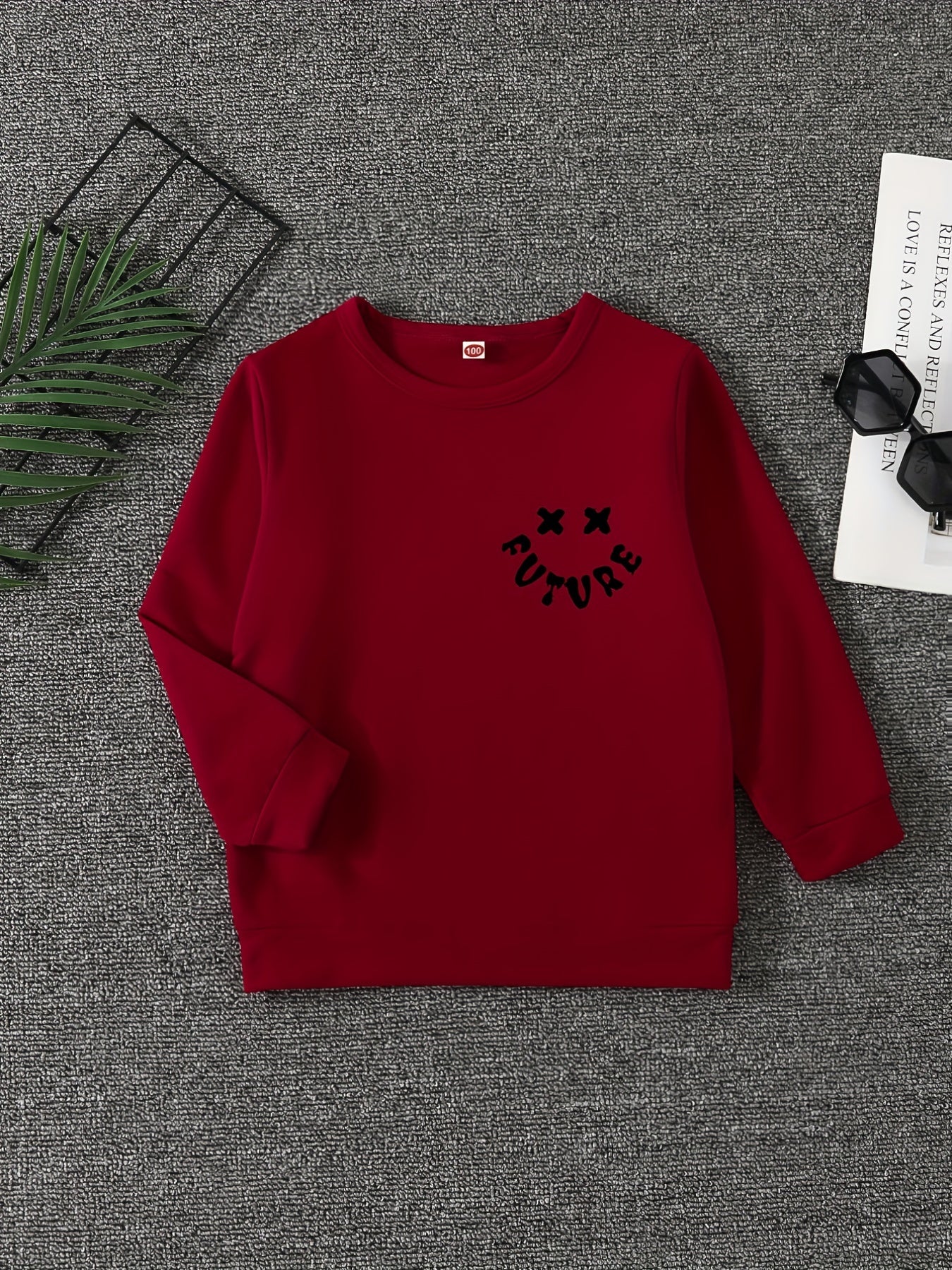 Boys Casual Pullover Sweatshirt Long Sleeve Crew Neck Tops