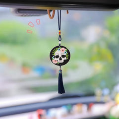 DIY Diamond Painting Car Ornament Home Craft Holiday Gift Halloween Skull