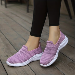 Women's Breathable Knit Slip-On Sneakers Lightweight Outdoor Shoes