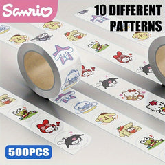 500pcs Sanlihong Round Cartoon Stickers for Luggage Guitars Water Bottles