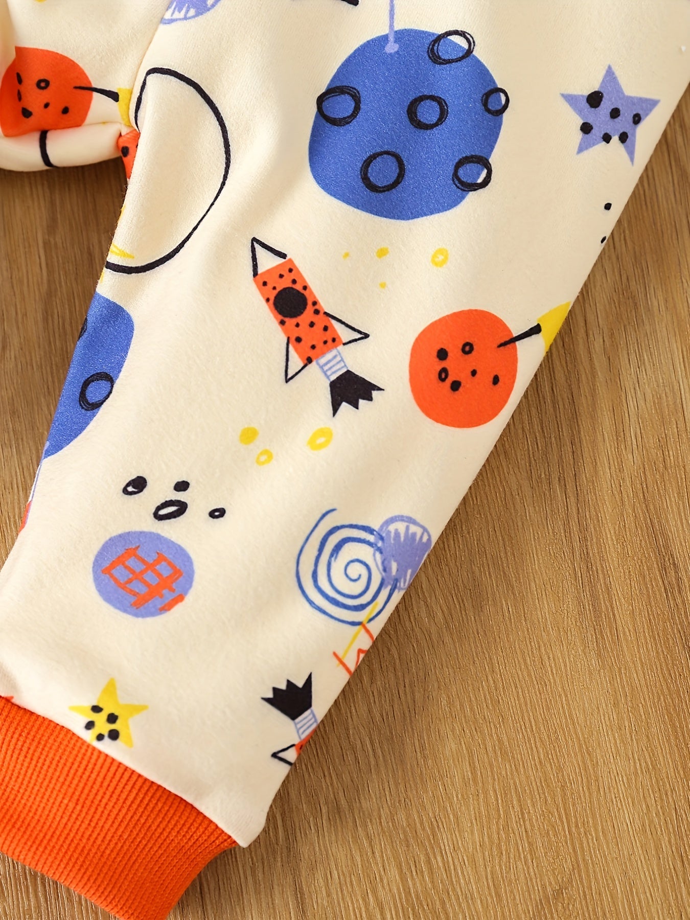 Baby Boy Cartoon Graphic Pullover Top Pants Set Pajama Set