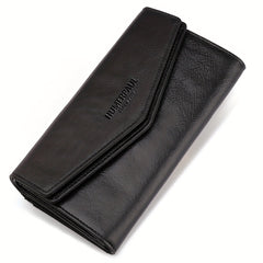 HUMERPAUL Women's Leather Wallet Envelope Clutch RFID Snap Closure