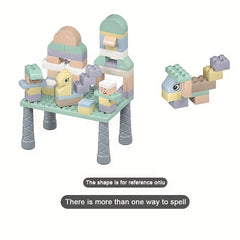 56pcs Colorful Plastic Building Blocks Toy Ideal Holiday Gift