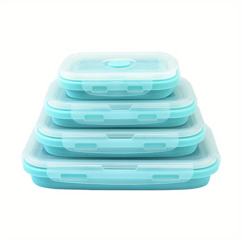 3pcs Collapsible Silicone Lunch Bento Box Portable Food Storage Container