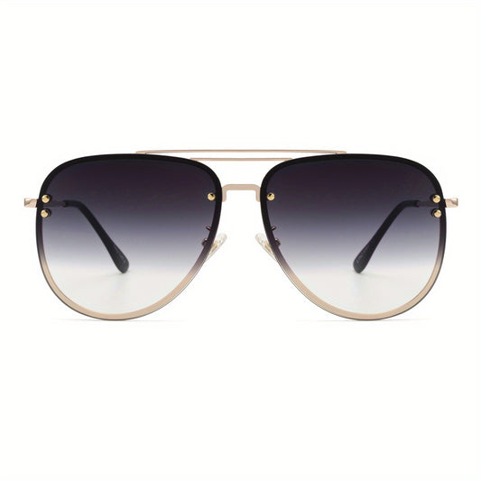 OUWEN Oversized Aviator Sunglasses Women Gradient Lens UV Prote