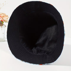 Kid's Mermaid Print Fisherman Hat, Sea Animals Sun Visor