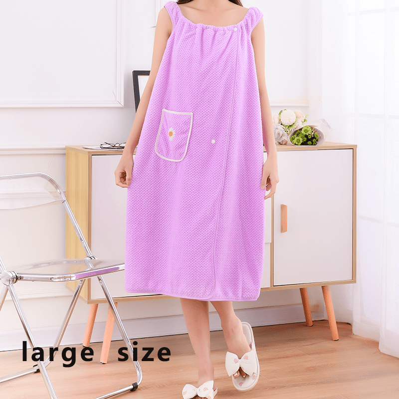 Women's Quick Drying Spa Wrap Towel with Thick Straps