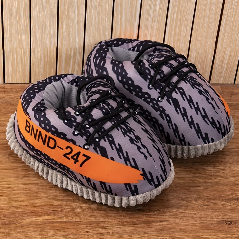 Men's Puffy Slipper Lace Up Home Slipper