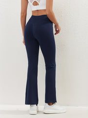 Sports Yoga Flare Leg Pants Solid High Stretch Leggings
