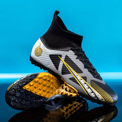 Men's High Top Turf Football Boots Anti-skid TF Soccer Cleats