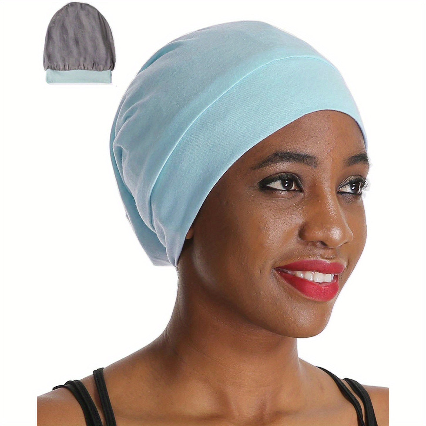 Night Cap Sleep Hat Beanie Organic Bamboo Satin Lined Bonnet