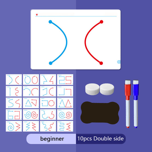 Brain Coordination Training Set 10pcs Double Side Three Difficulty Levels