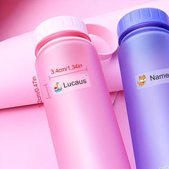 240 Transparent Custom Name Stickers Waterproof MEDIUM Size for Children Label