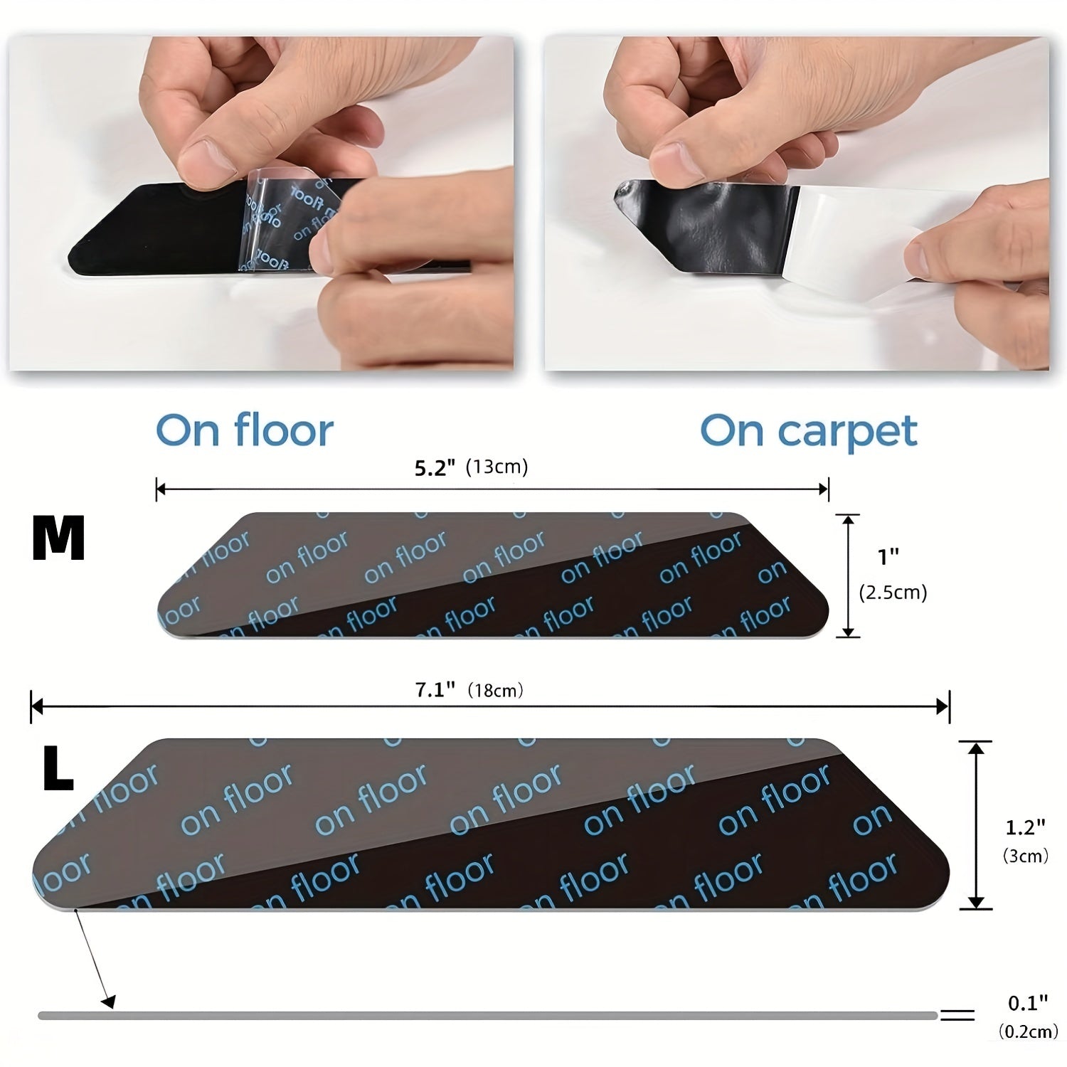 8Pcs Rug Grippers Non Slip Carpet Rug Pad Reusable Washable Anti Curl Pads