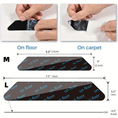 8Pcs Rug Grippers Non Slip Carpet Rug Pad Reusable Washable Anti Curl Pads
