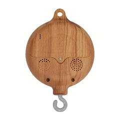 Wooden Baby Mobile Music Box with Rotating Hook Motor Operated 35 Tunes