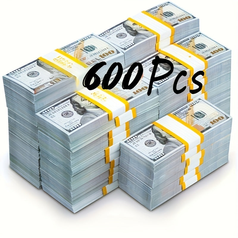 600pcs US 100 Movie Prop Money Bills for Film TV Productions Art Decorations