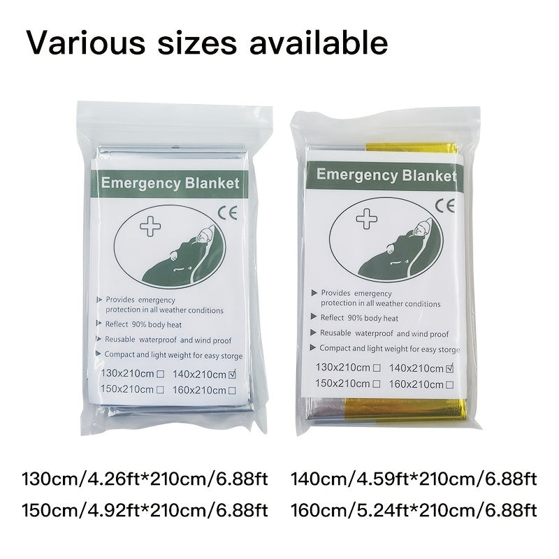 Mylar Thermal Blankets Emergency Survival Camping Hiking