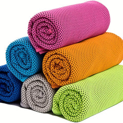 Stay Cool Ice Silk Towel in Silicone Case for Summer Fitness