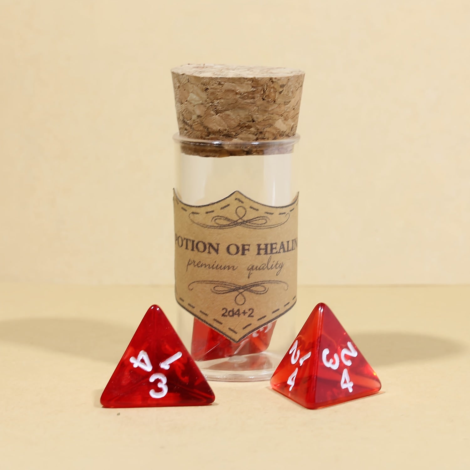Healing Potion Series Red Polyhedral Dice Set