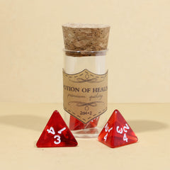 Healing Potion Series Red Polyhedral Dice Set