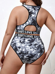 Sports Lingerie Set Tie Dye Racer Back Bra & Panty Two Piece Set
