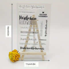 Birthday Seal Stamp DIY Silicone Transparent Gift 16 x 10cm