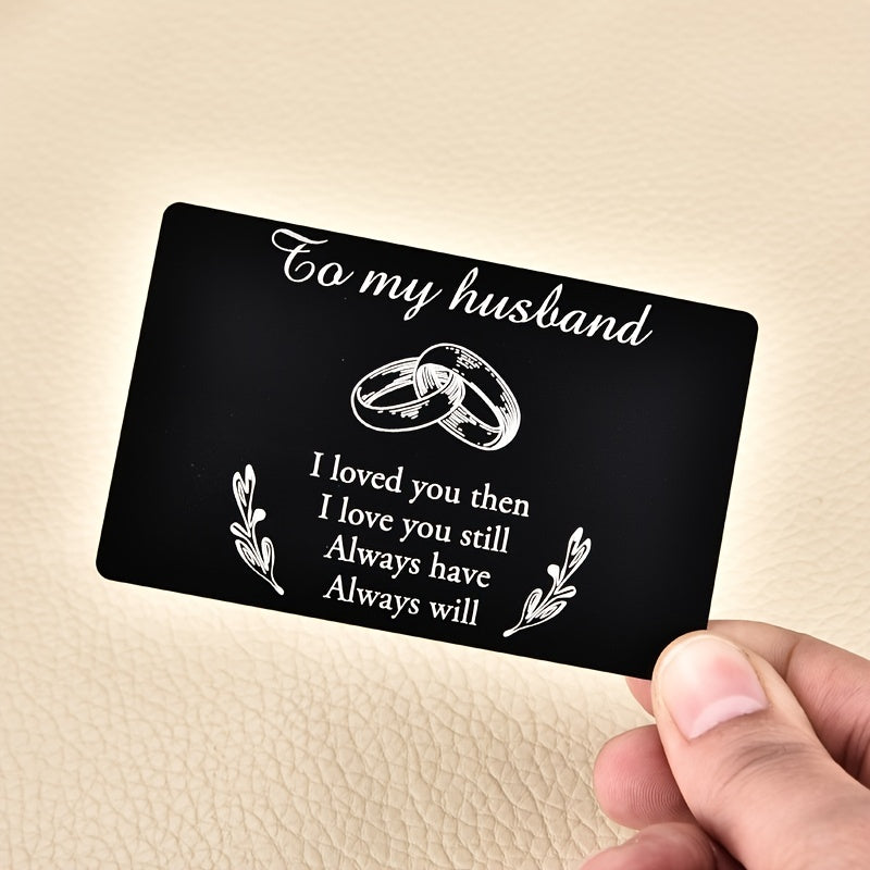 Alloy Card Love Note Christmas Gift To Husband