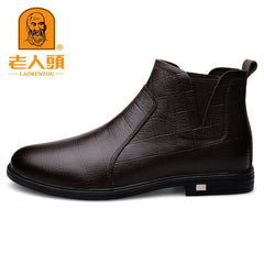 Men's Low Heel Chelsea Boots Casual Slip on Walking Shoes